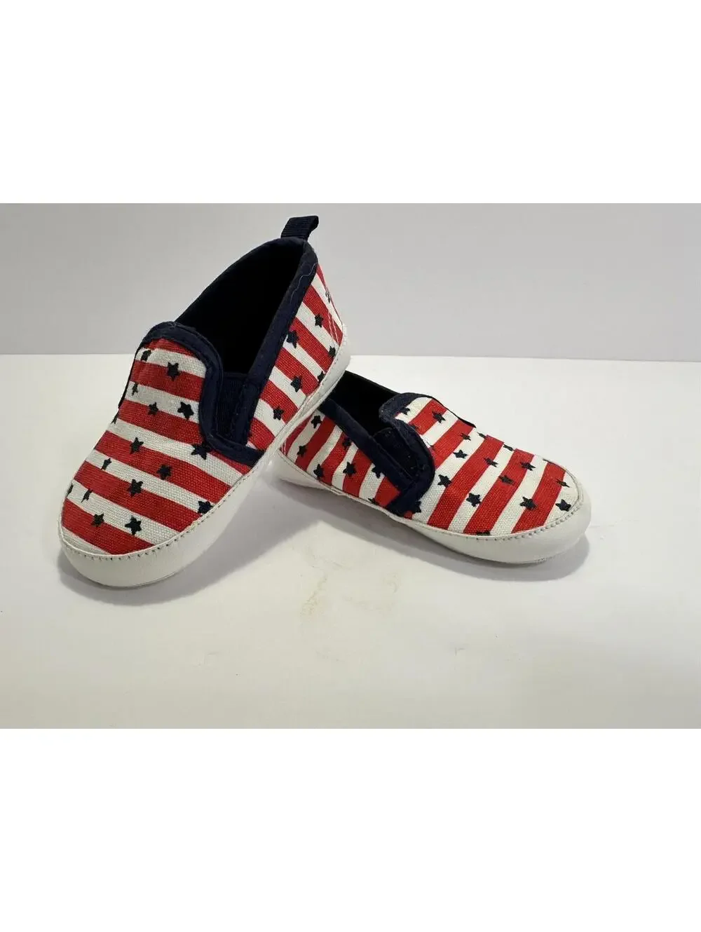 Old Navy Baby Americana Canvas Slip-On Sneakers Shoe Size 12-18 Months